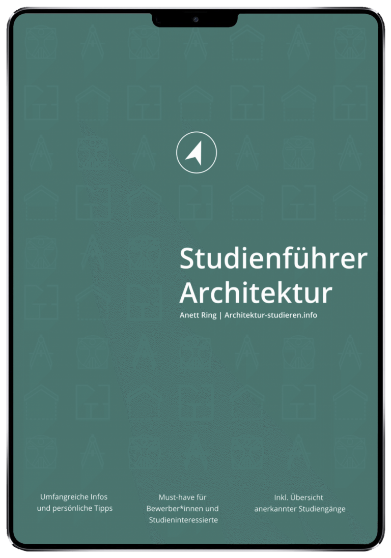 E-Book "Studienführer Architektur" für Studieninteressierte und Bewerber*innen für Architekturstudium | © Anett Ring, Architektur-studieren.info