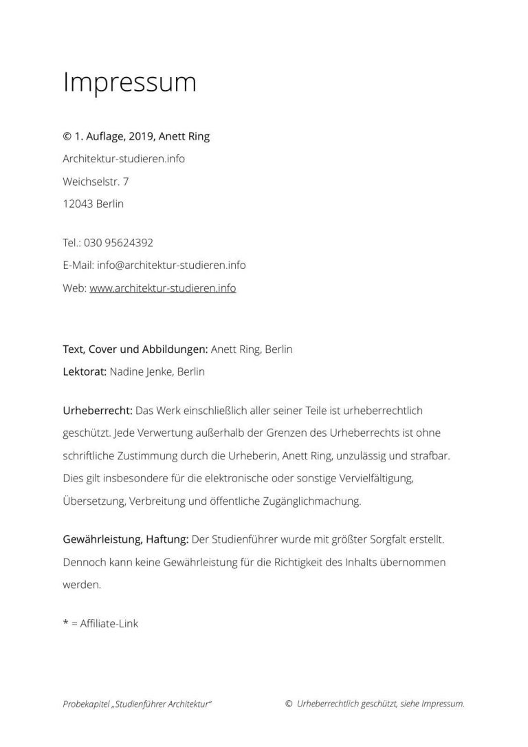 E-Book "Studienführer Architektur" für Studieninteressierte und Bewerber*innen für Architekturstudium | © Anett Ring, Architektur-studieren.info
