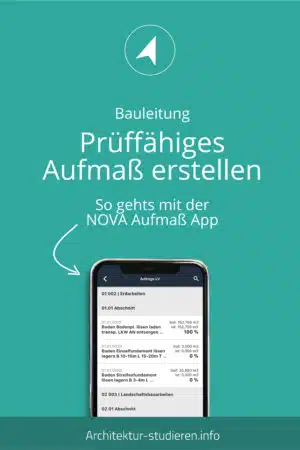 Ganz einfach: Prüffähiges Aufmaß erstellen mit der NOVA Aufmaß App | © Anett Ring, Architektur-studieren.info