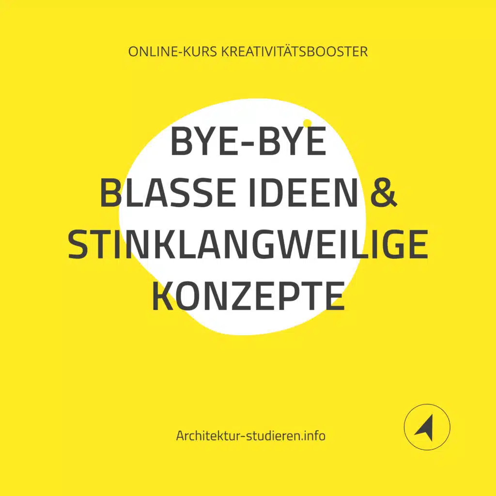 Lerne, wie du kreative Architektur-Entwürfe gestaltest: Online-Kurs Kreativitätsbooster | © Anett Ring, Architektur-studieren.info