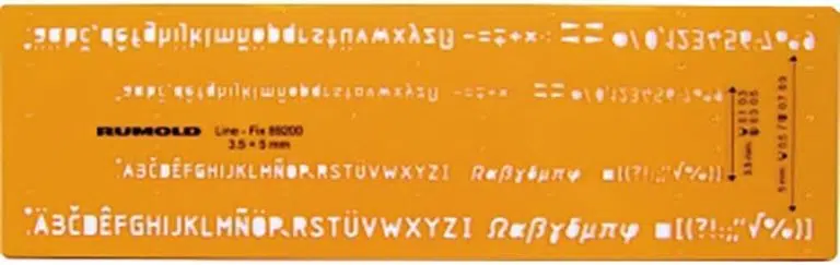 Architektur: Schrift-Schablone | empfohlen auf Architektur-studieren.info